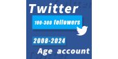 Twitter aged 2008-2024, 100-300Followers + token + 2FA
